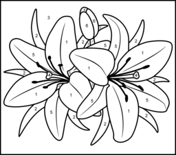 Lily - Online Color by Number Page