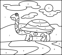 Turtle - Online Color by Number Page