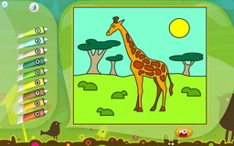 Color by Number Game - Animals