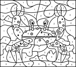 Crab - Online Color by Number Page - Hard